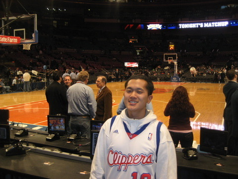 Peter and Lisa at Madison Square Garden, home of the New York Knicks