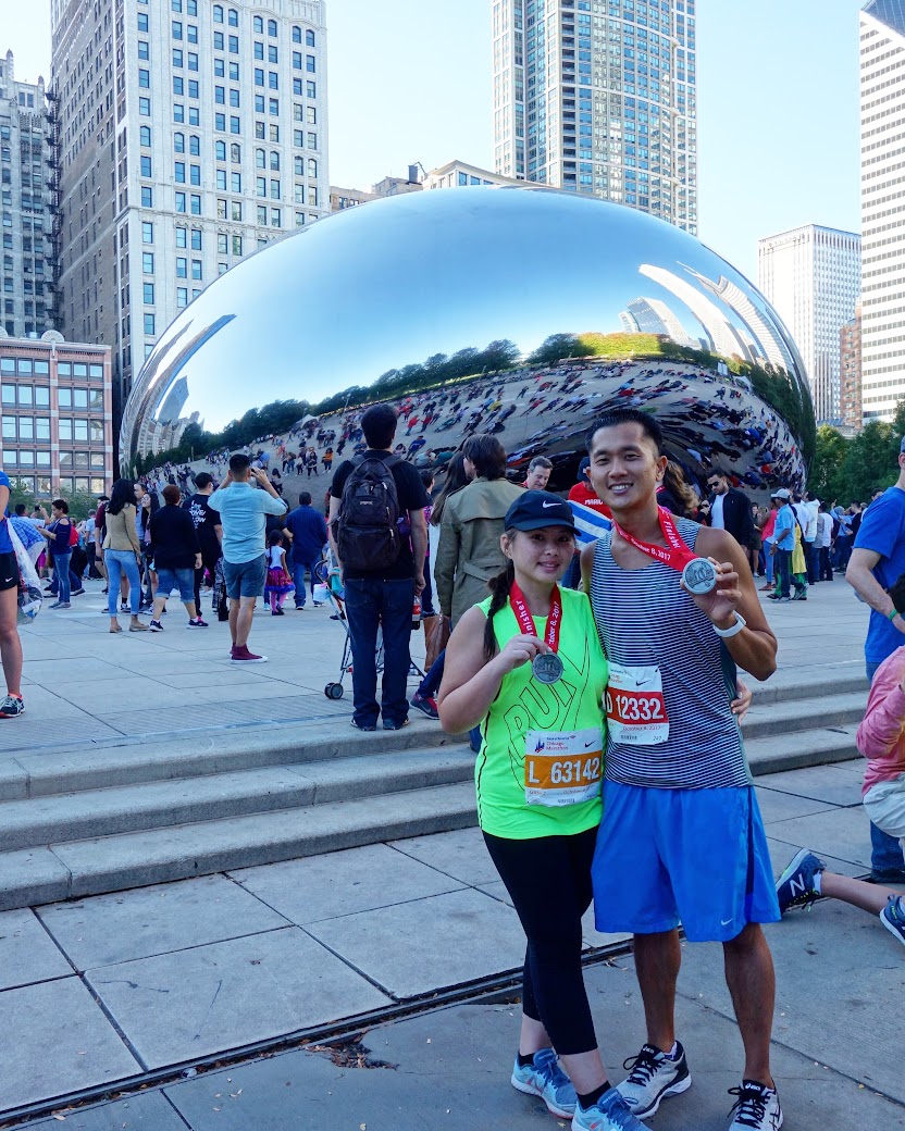 Peter and Lisa at the Bank of America Chicago Marathon