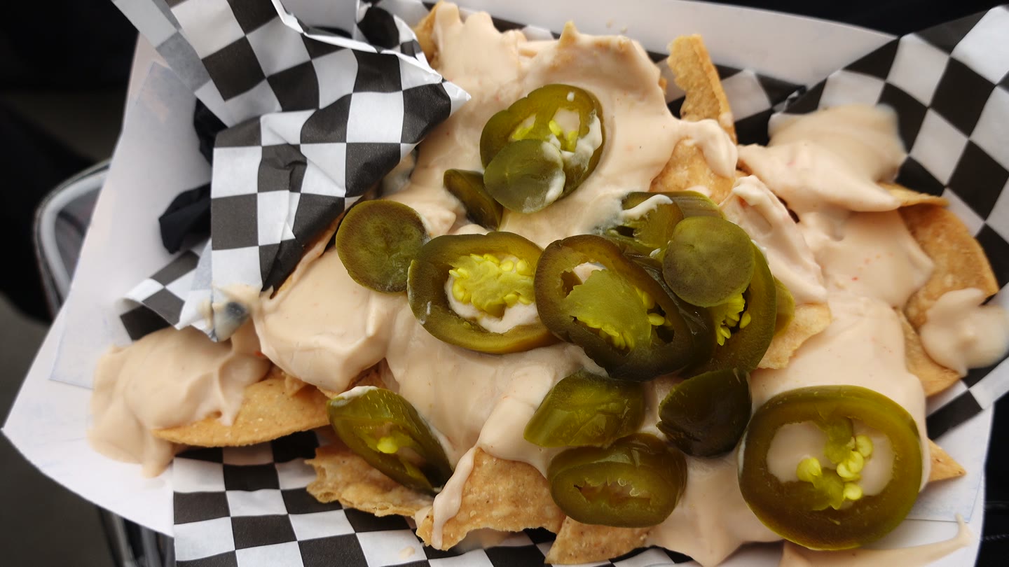 Nachos with cheese and jalapeños from our North End Terrace visit.