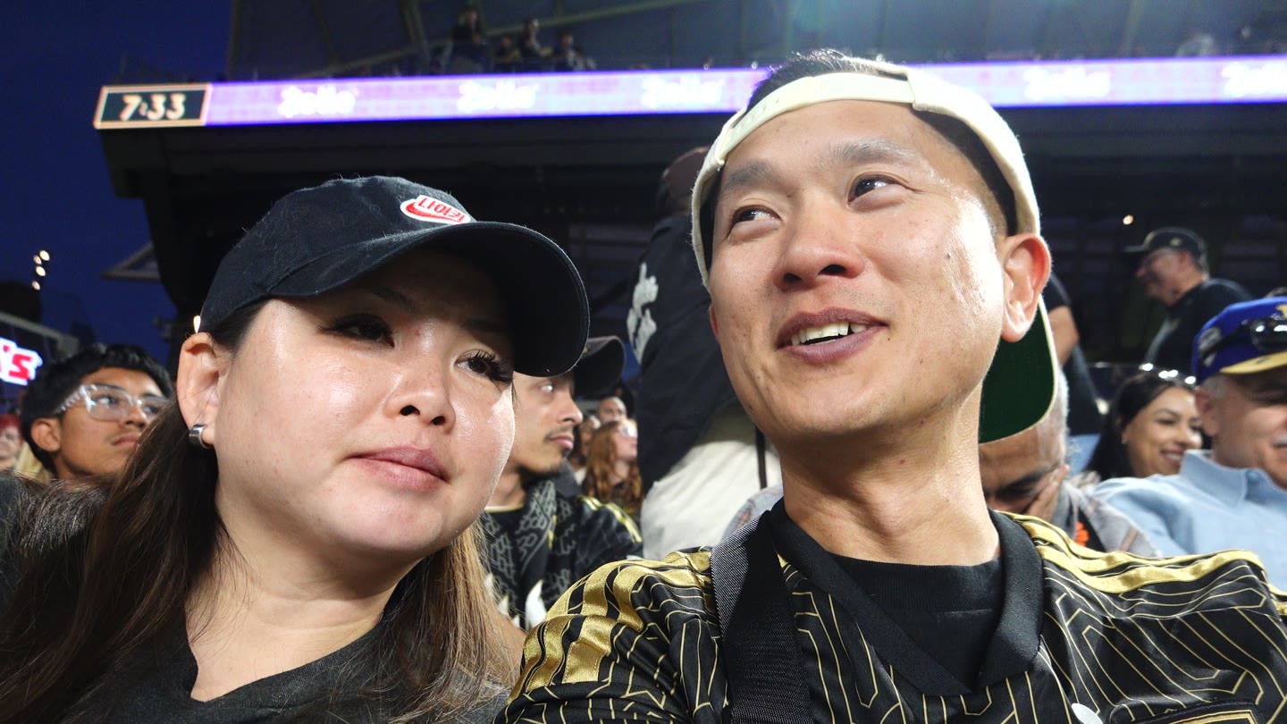 Peter and Lisa at the April 2026 LAFC game.