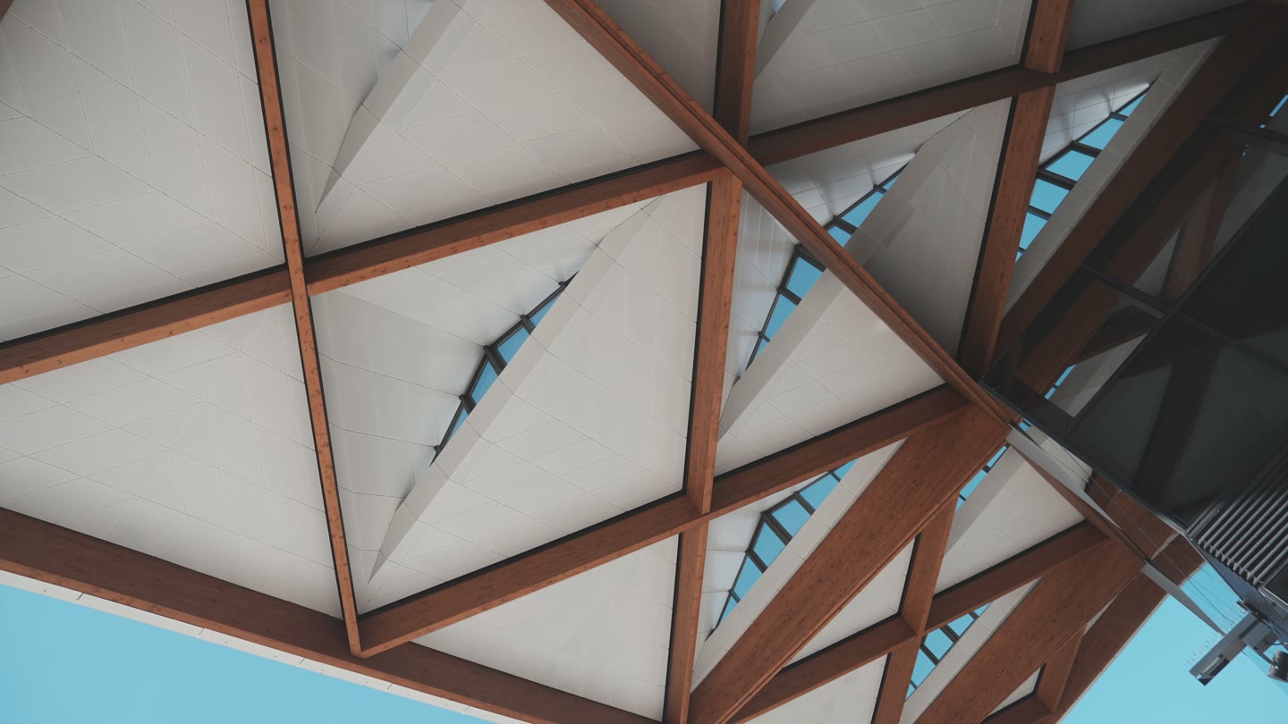 The distinctive roof of the new Sydney Fish Market.
