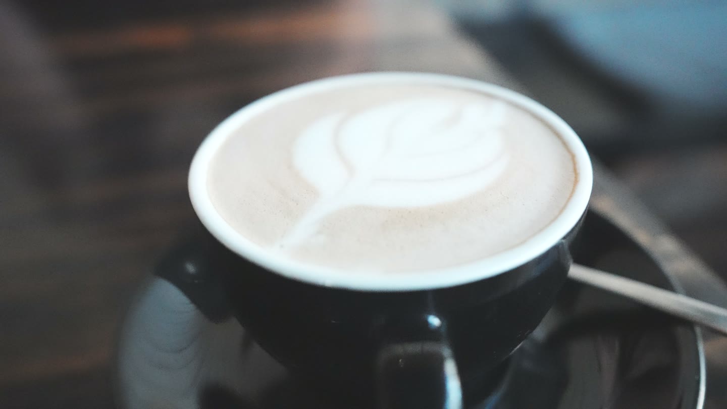 Our flat white at Glebe Café.