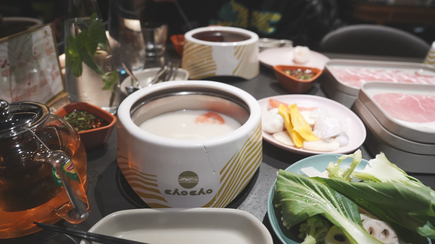 Individual hot pot and a very full table at ChoCho in Burnaby.